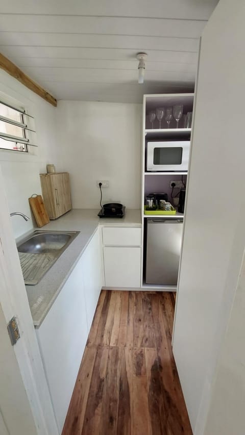 Kitchen or kitchenette, microwave, minibar, stove