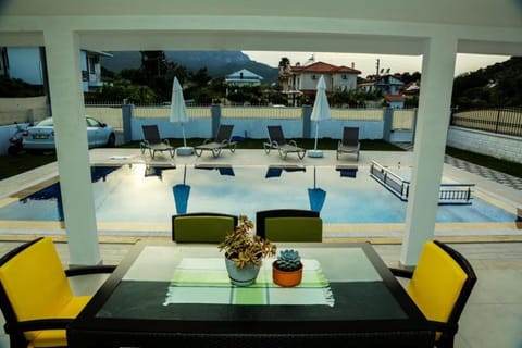 Patio, Off site, Dining area, Pool view, Swimming pool, sunbed