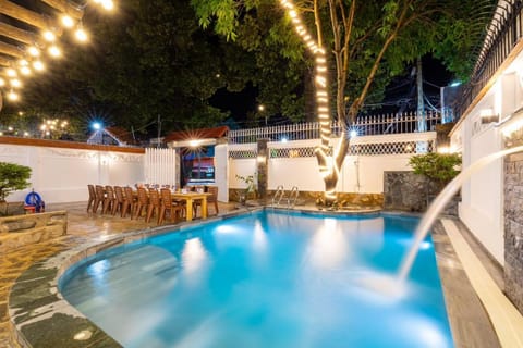 Patio, Night, Pool view, Swimming pool