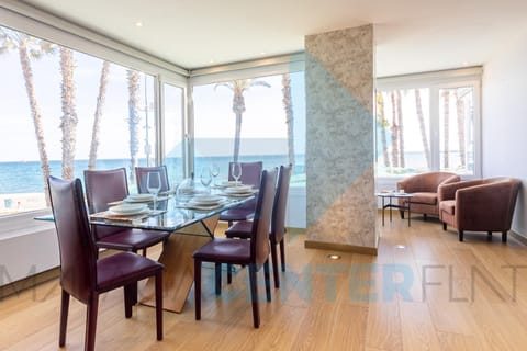 Living room, Seating area, Dining area, Sea view