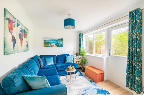 Living room, Seating area, Garden view