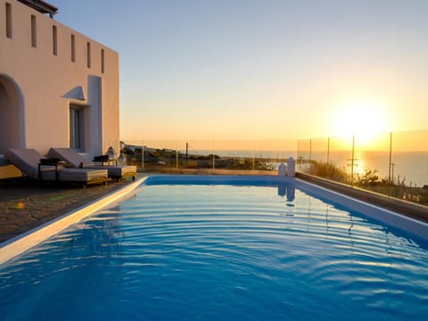 Swimming pool, Sunset