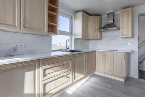 Kitchen or kitchenette, dishwasher, oven, stove