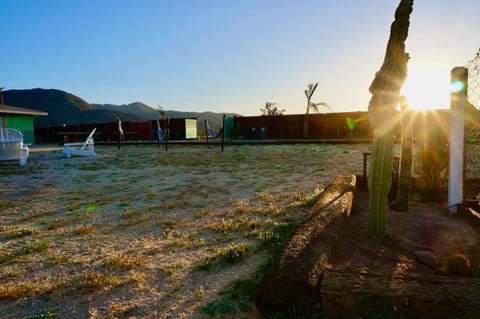 Property building, Facade/entrance, Natural landscape, Mountain view, Sunset