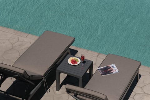 Pool view, sunbed