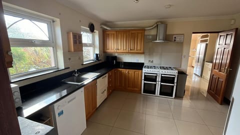 Kitchen or kitchenette, dishwasher, oven, stove