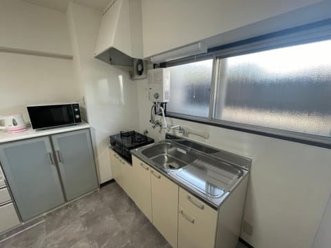 Kitchen or kitchenette, oven, stove