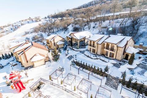 Property building, Bird's eye view, Winter