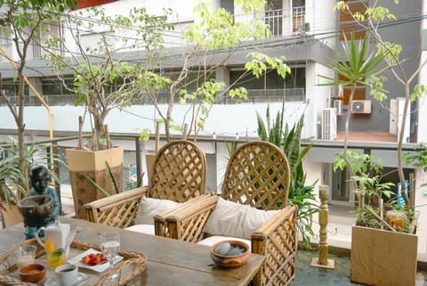 Day, View (from property/room), Balcony/Terrace, Seating area, Food