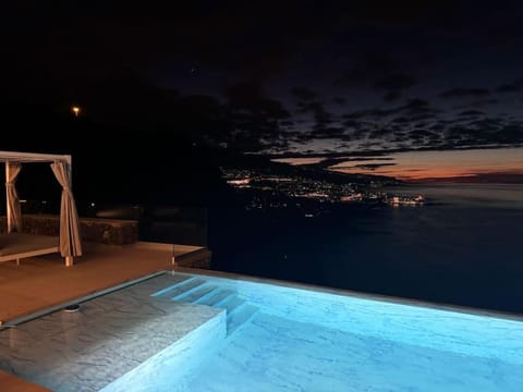 Night, Pool view, Swimming pool, Sunset