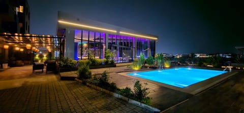 Property building, Night, Pool view