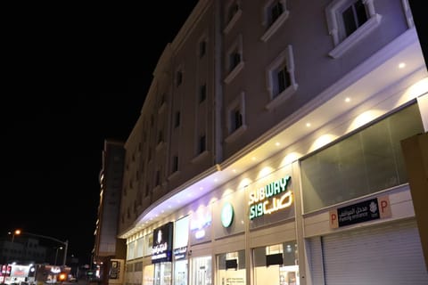 Property building, Night, City view, Street view