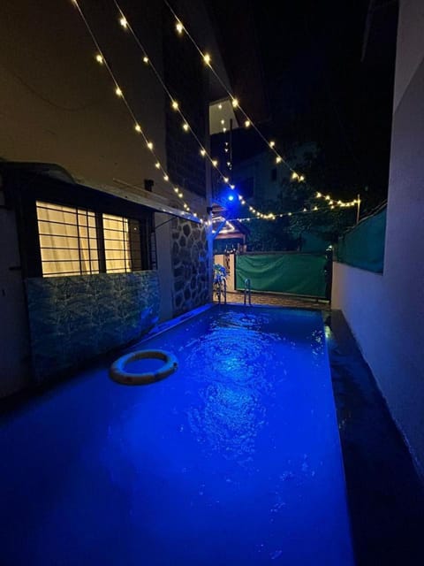 Night, Pool view, Swimming pool