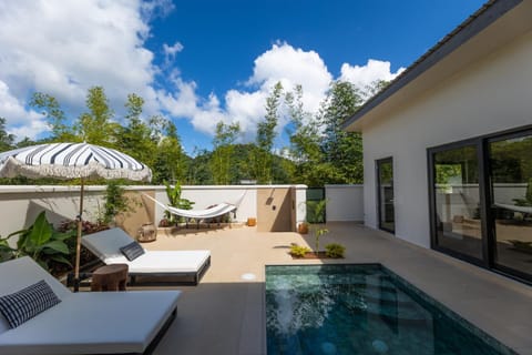 Patio, Day, Natural landscape, View (from property/room), Seating area, Pool view, Swimming pool