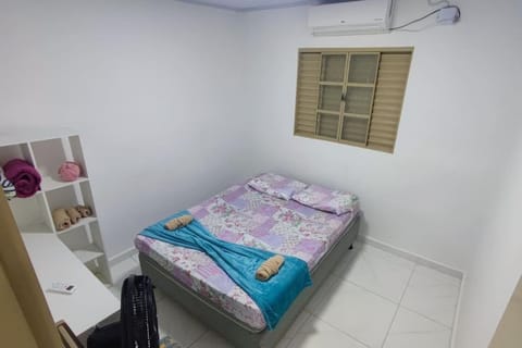 Bed, Photo of the whole room, Bedroom, towels, air conditioner