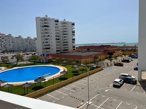 Property building, Day, View (from property/room), Pool view, Sea view, Street view, Swimming pool, Parking