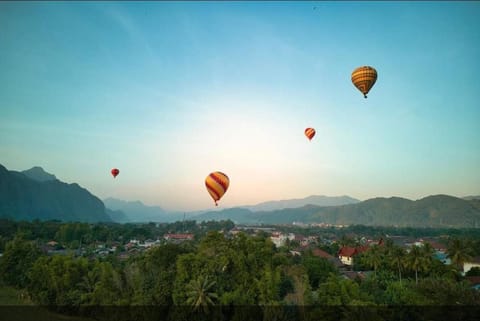 Nearby landmark, Natural landscape, Mountain view, Sunset