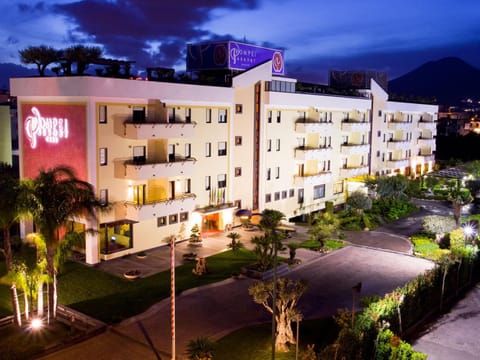 Property building, Facade/entrance, Night, Parking