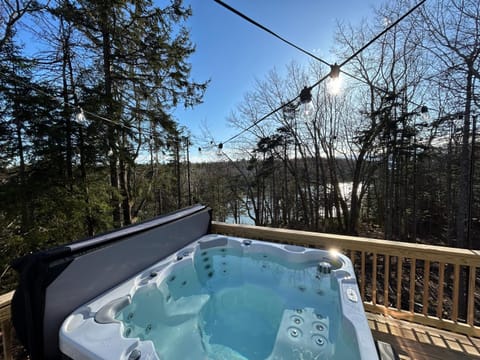 A-Frame with Hot Tub Firepit Oceanfront Pets House in Machiasport