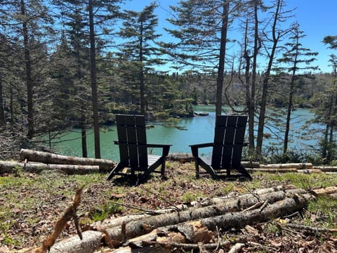 A-Frame with Hot Tub Firepit Oceanfront Pets House in Machiasport