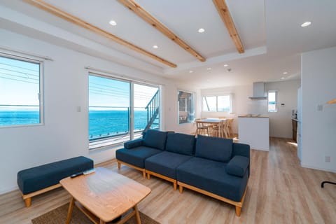 Natural landscape, View (from property/room), View (from property/room), Kitchen or kitchenette, Living room, Photo of the whole room, Dining area, Sea view, furniture