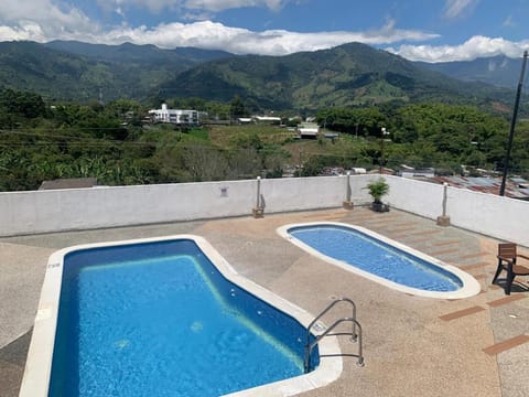 Natural landscape, Mountain view, Pool view