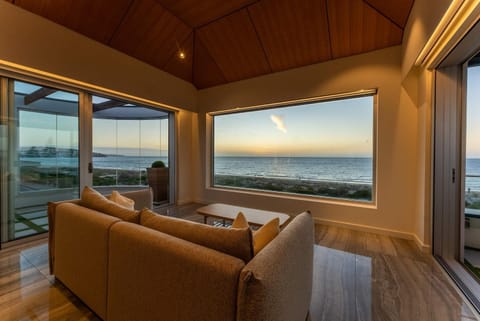 Natural landscape, Living room, Seating area, Sea view