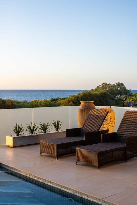 Patio, Natural landscape, Living room, Pool view, Sea view