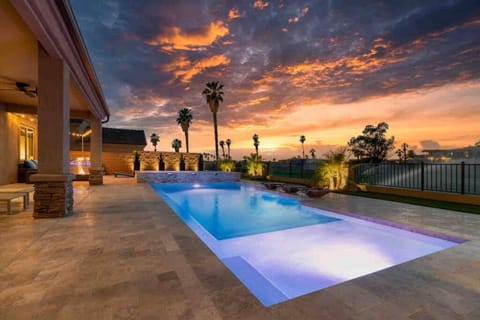 Swimming pool, Swimming pool, Sunset