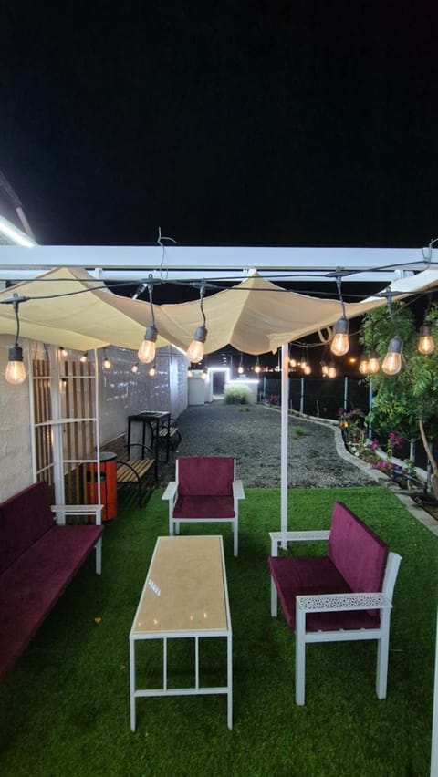 Patio, Night, Garden, Seating area, Garden view