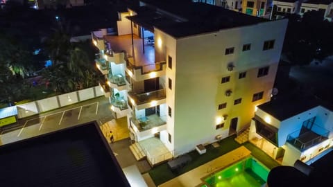 Night, Bird's eye view, Swimming pool, Swimming pool