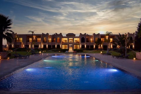 Property building, Night, Pool view