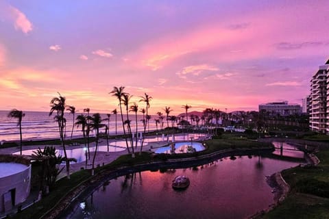 Pool view, Sea view, Sunset