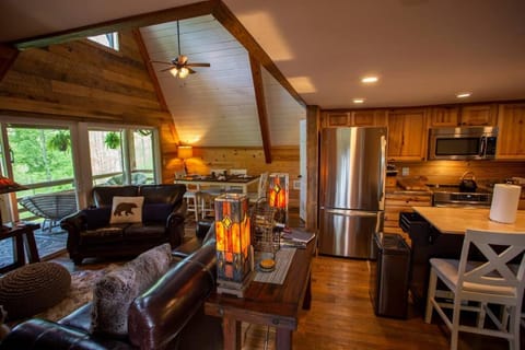 Rustic Luxurious A-Frame with Jacuzzi Fast Internet Chalet in Stecoah