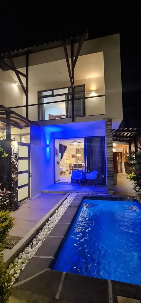 Night, Pool view, Swimming pool