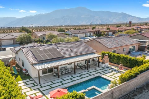 Property building, Patio, Bird's eye view, Swimming pool