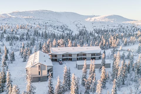 Property building, Nearby landmark, Day, Natural landscape, Winter, Mountain view