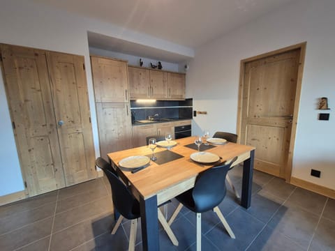 Dining area, stove, kitchen