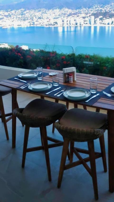 Patio, Day, Natural landscape, View (from property/room), Balcony/Terrace, Living room, Seating area, Dining area, Sea view