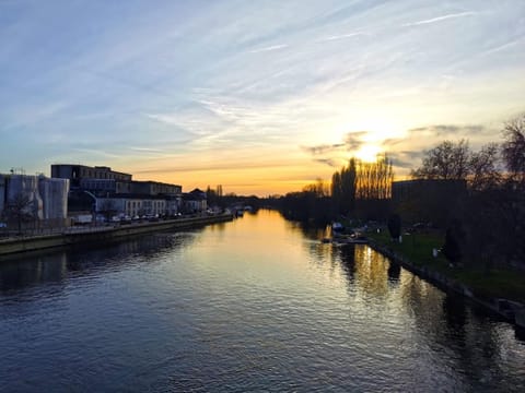 Natural landscape, City view, River view, Sunset