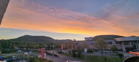 Property building, Mountain view, Sunset