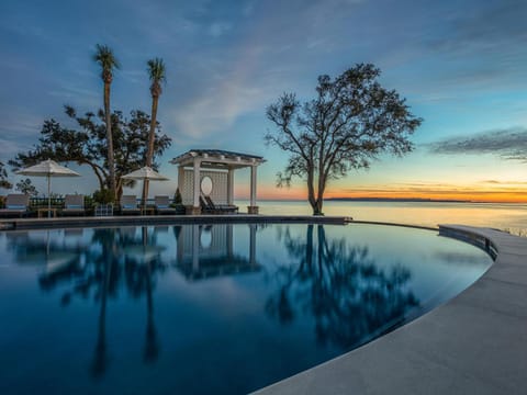 Swimming pool, Sunrise, Sunset