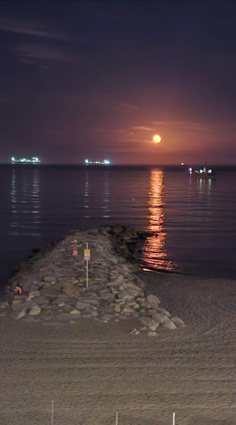 Night, Natural landscape, Beach