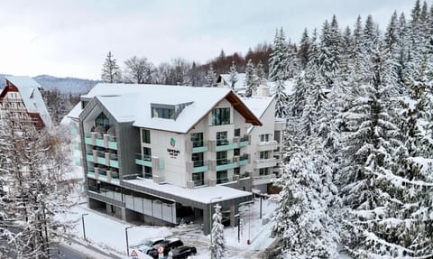 Property building, Day, Natural landscape, Winter, Parking