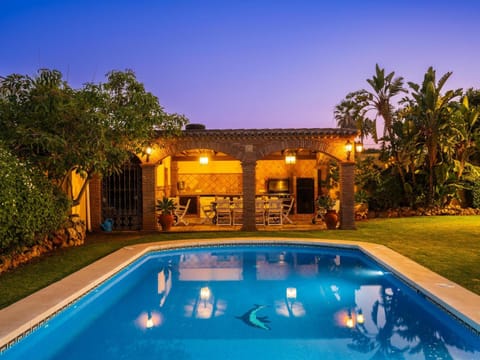 Night, Garden, Garden view, Pool view