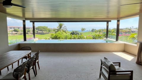 View (from property/room), Balcony/Terrace, Sea view, Swimming pool