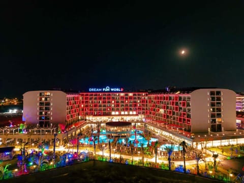 Property building, Night, City view, Swimming pool