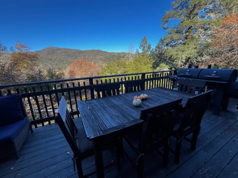 Property building, Day, Natural landscape, View (from property/room), Balcony/Terrace, Dining area, Mountain view