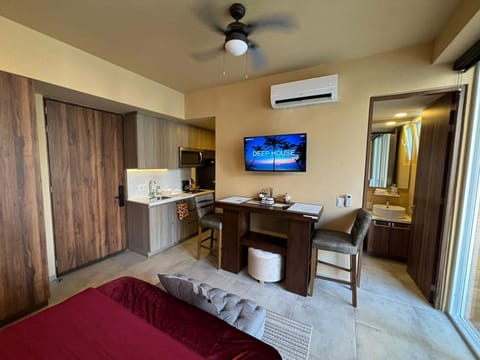 TV and multimedia, Kitchen or kitchenette, Photo of the whole room, Bedroom, air conditioner