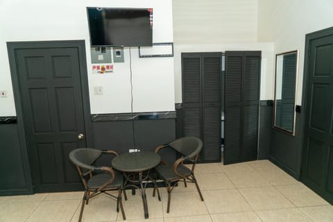 Seating area, wardrobe